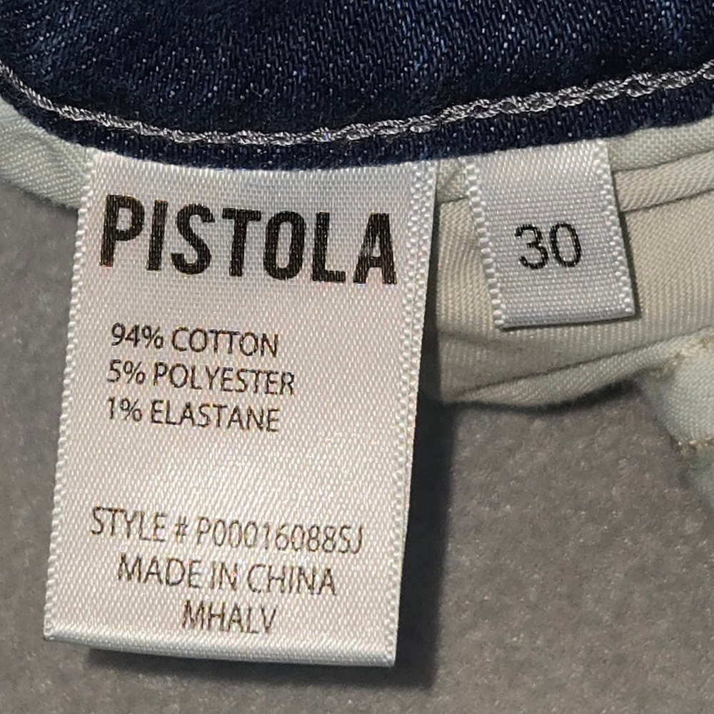 Pistola Flare Jeans Women 30 Blue High Rise Distressed Raw Hem P00016088SJ‎ - Picture 5 of 11